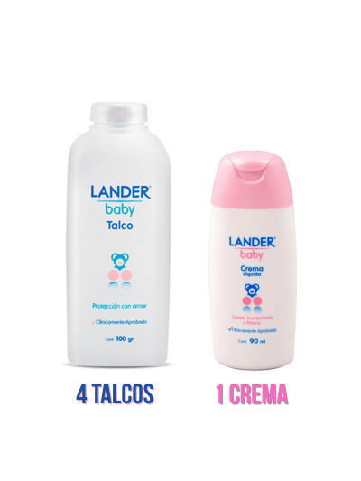 Pack 4 Talcos Bebe Lander x...